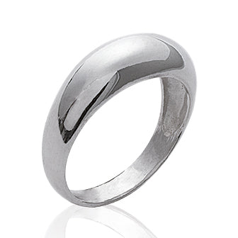 Pure Curve Band – polished sterling silver curved ring