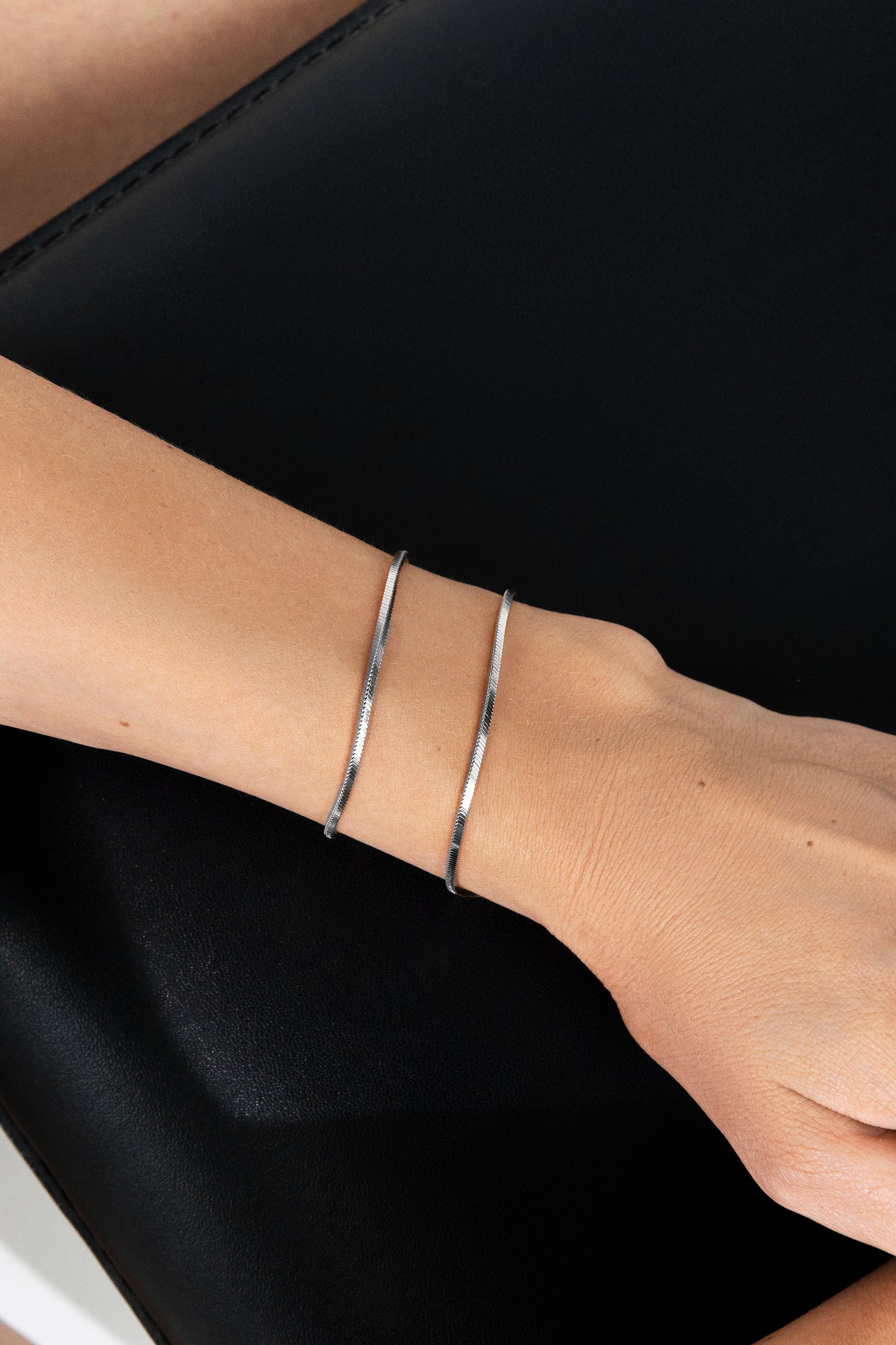 Bracelet serpent carré