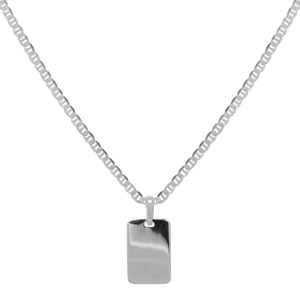 Minimal Square Pendant with A Chain