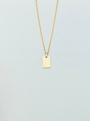 Minimal Square Pendant with A Chain